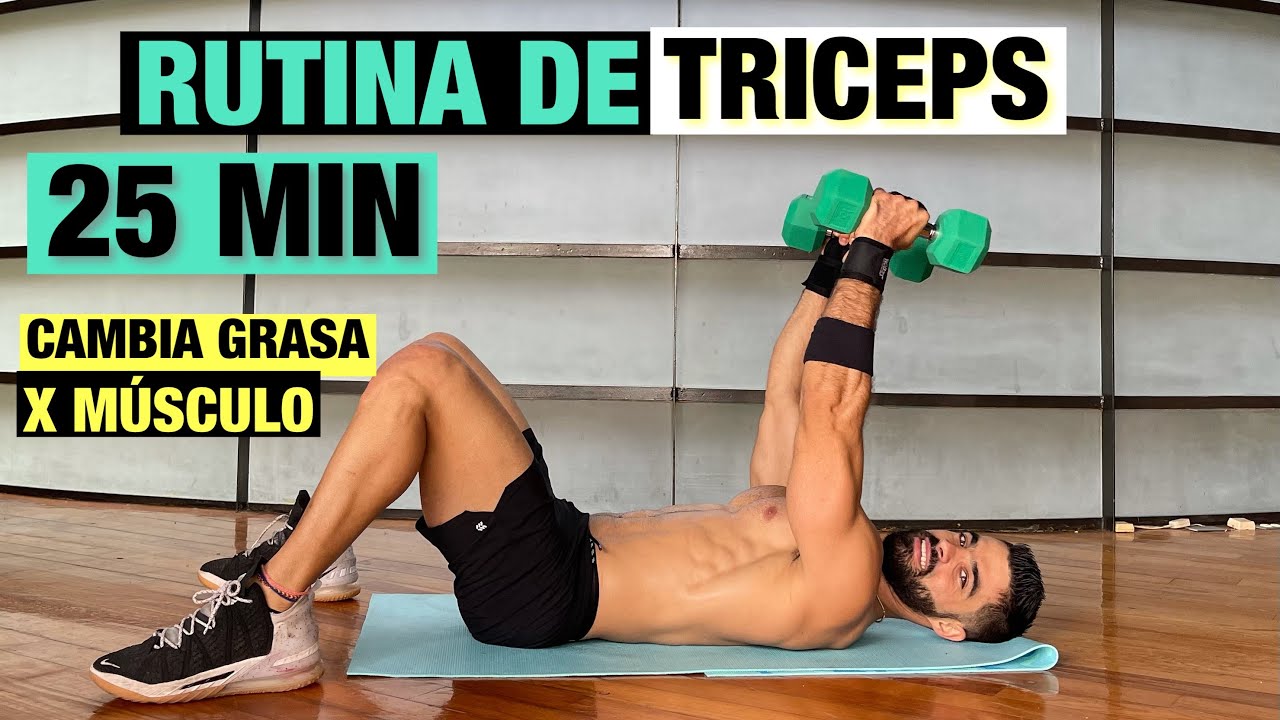 Rutina Para Tríceps En Casa (25 Min) Ejercicios Para Brazos Definidos