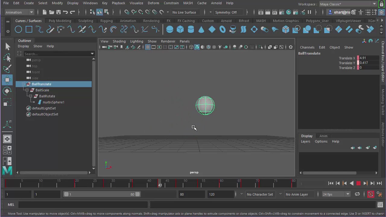 Maya Animation Basics: Bouncing Ball