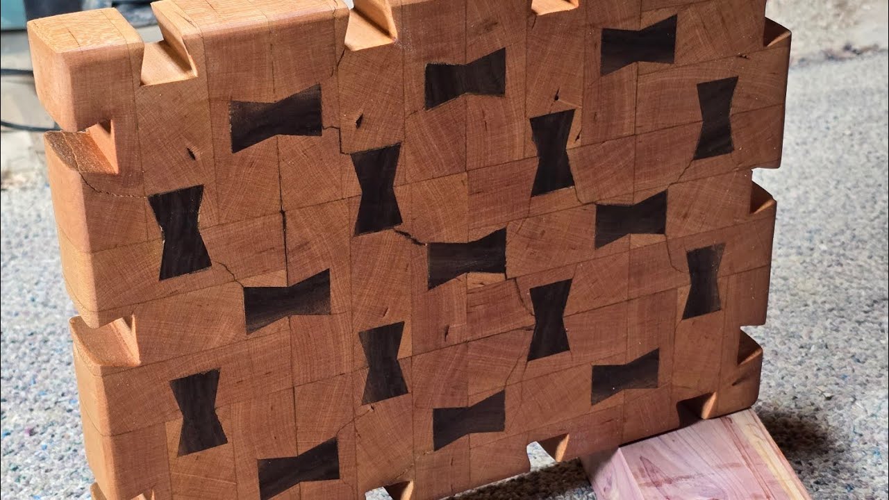 Just using the dovetail keys to making a cutting board.