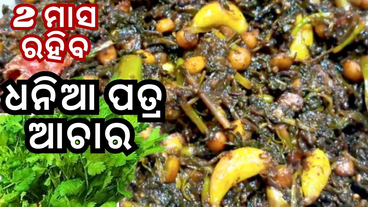 ଧନିଆ ପତ୍ର ଆଚାର  |  Coriander Leaves Achar  |  Dhaniya Patra Achar Recipe