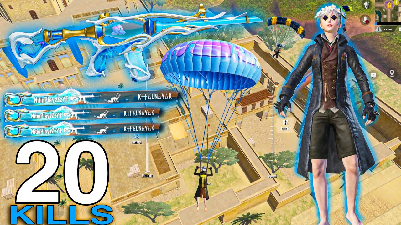 20 Kills🔥!! Full Rush Gameplay ￼!!Solo Vs Squad Gameplay!!