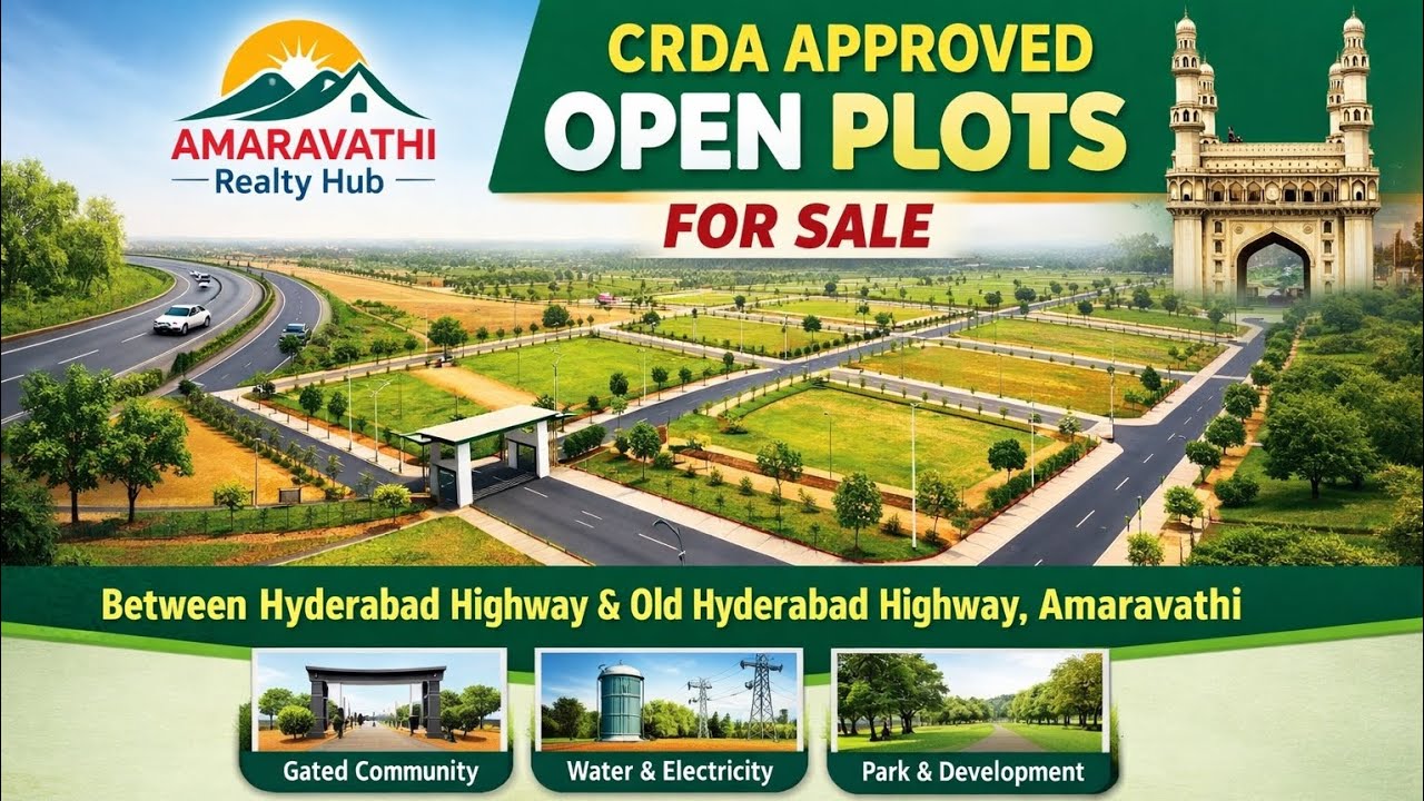 Crda approved open plots for sale kanchikacherla  near to national highway Amaravathi 6303035939