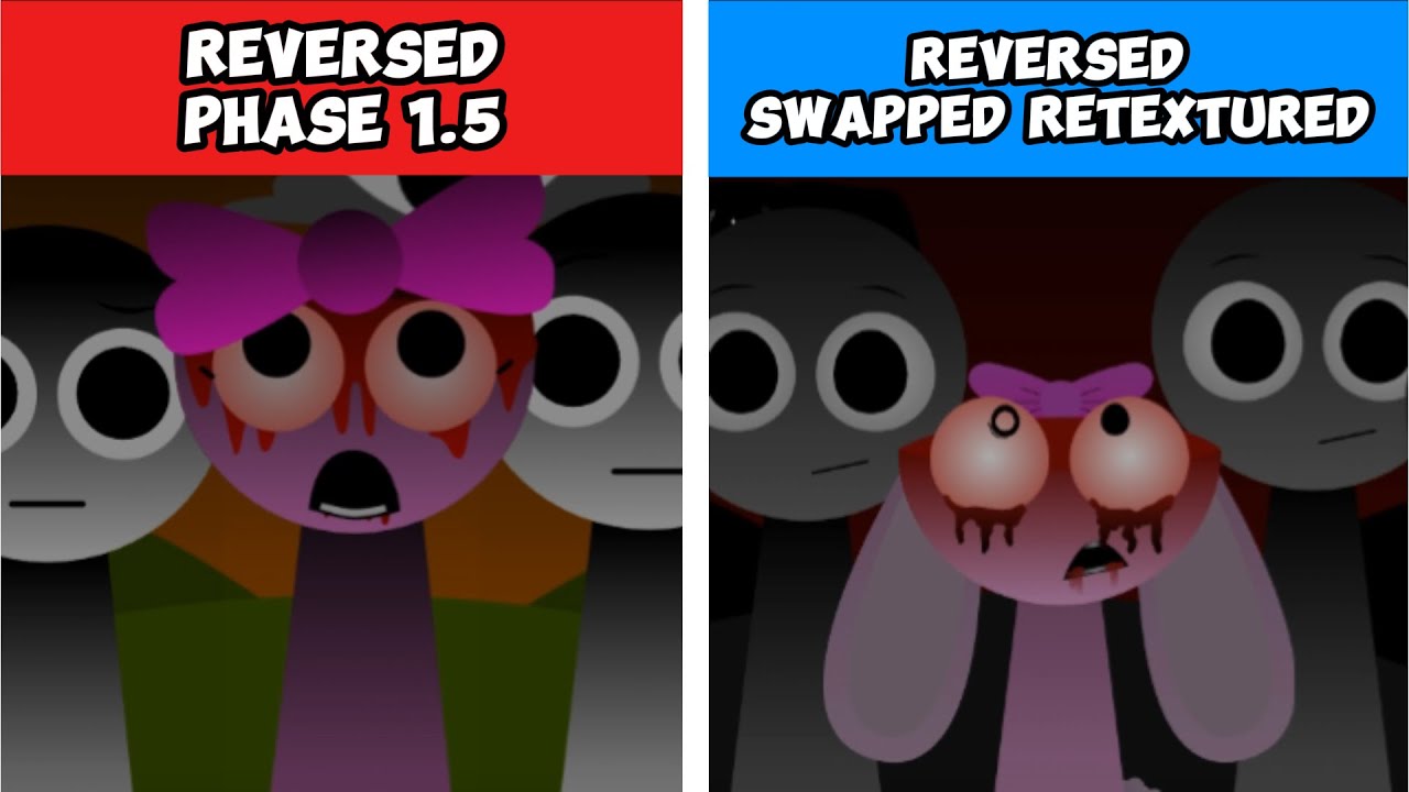 Incredibox Sprunki REVERSED  PHASE 1.5 vs REVERSED But Swapped Retextured