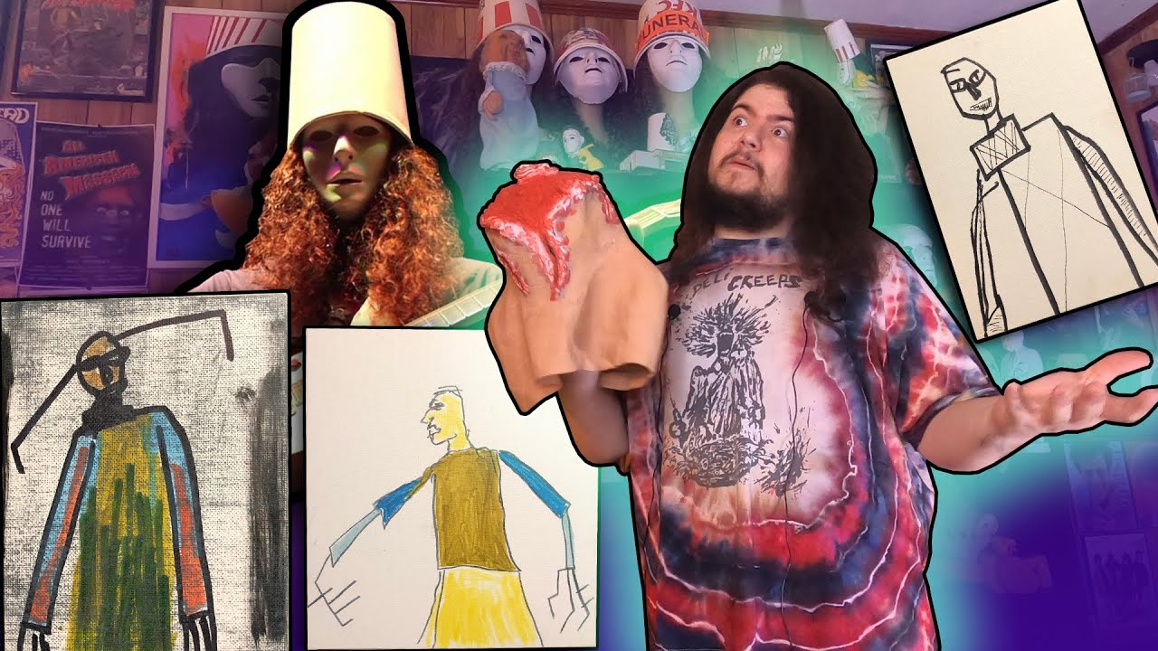 Buckethead Paintings and Rare Prop!