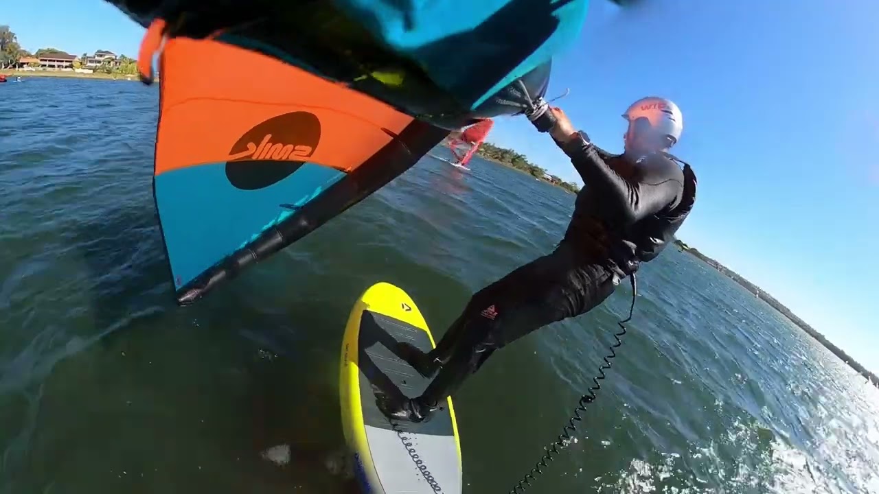 Swan river wing foiling session feb 2026. GoPro Max