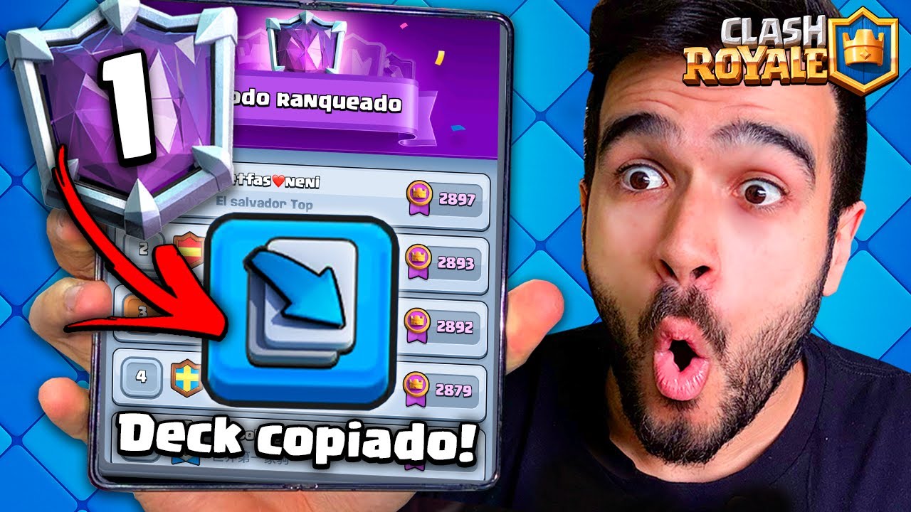 ROUBEI O DECK DOS TOP GLOBAIS E... FUNCIONOU!! CLASH ROYALE