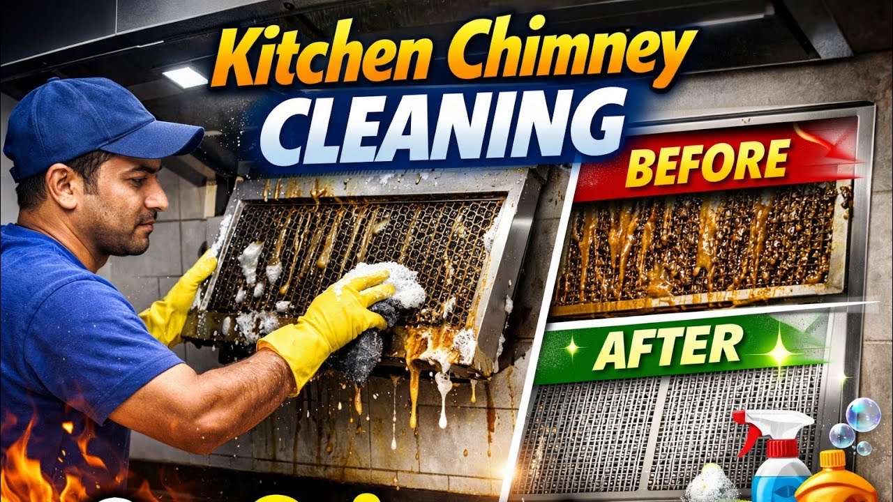 Kitchen Chimney Cleaning Before After | Urban Company Deep Cleaning