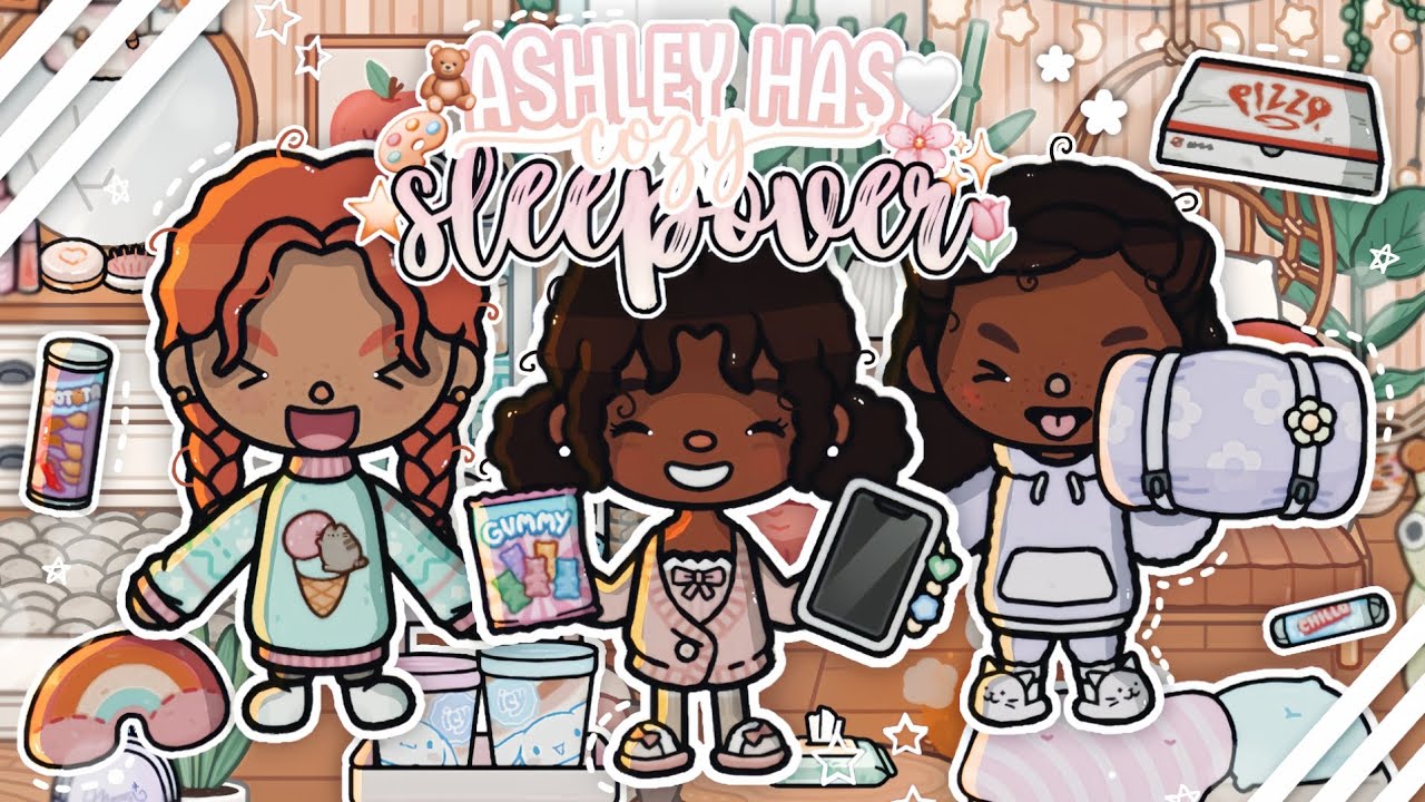 Ashley fait une soirée pyjama🌷✨️||*with voice🎙*|| Toca boca rp🧸