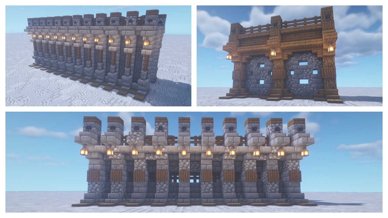 C&oacute;mo Construir Murallas Medievales en Minecraft | How to Build Medieval Walls in Minecraft