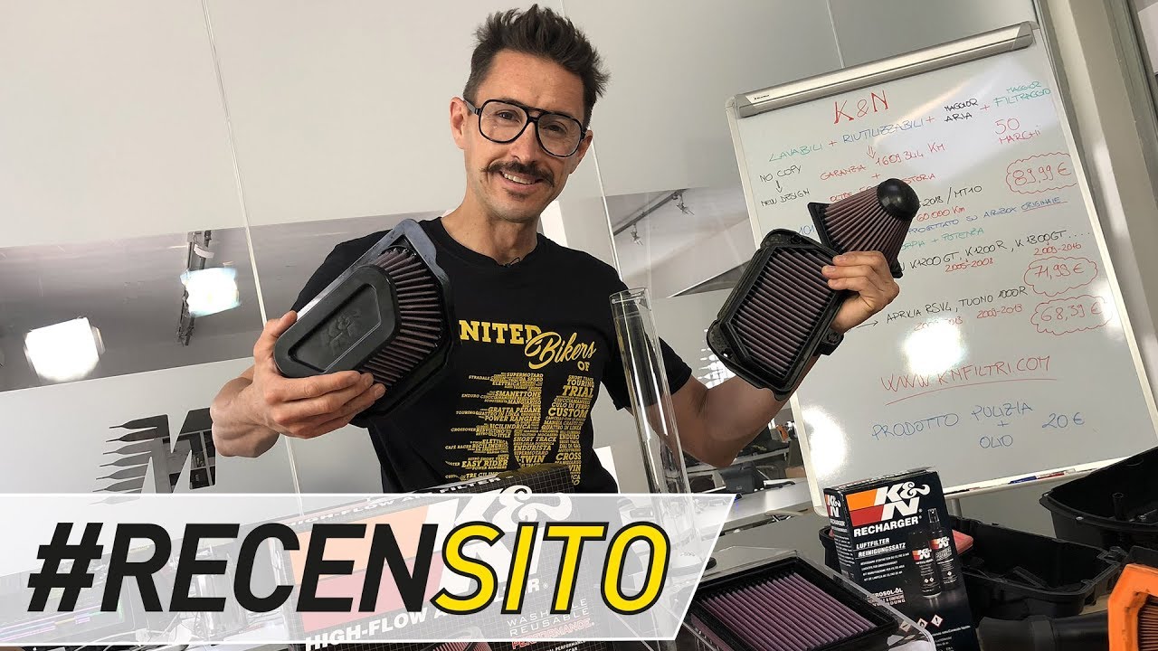 K&N filtri. Recensione filtri per Aprilia, BMW, Yamaha