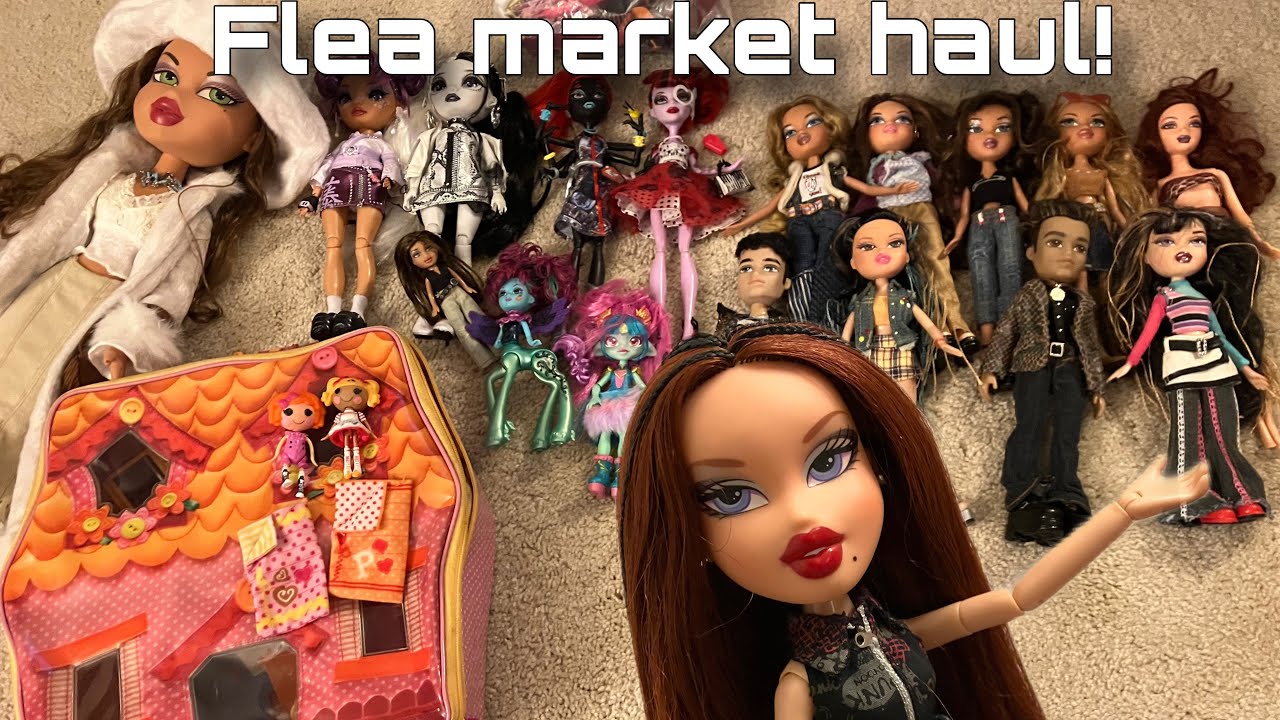 LIZZIE&rsquo;S HUGE FLEA MARKET DOLL HAUL! Monster High, Bratz and more! 15+ dolls!