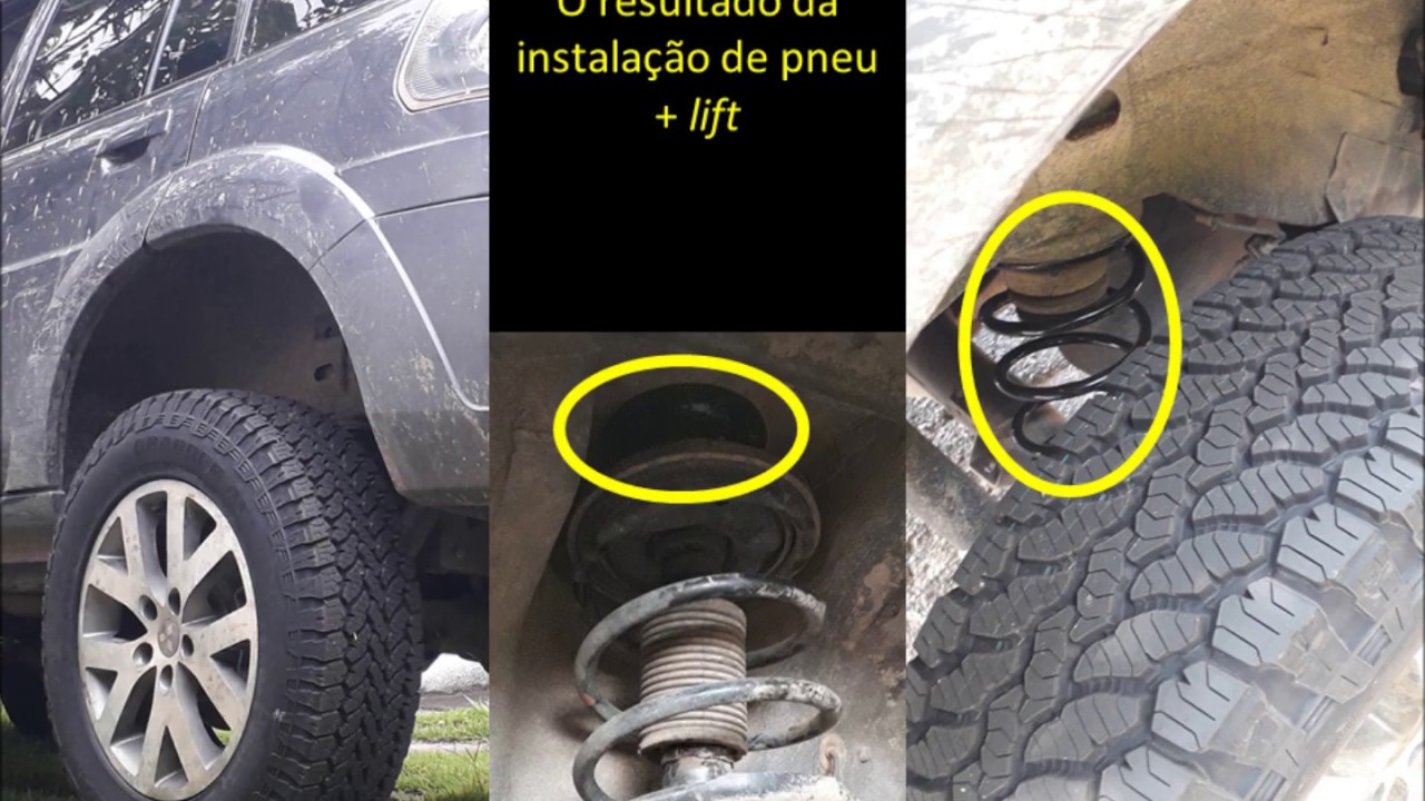 Pajero TR4 lift vantagens e limitações; pneus que raspam solução possível