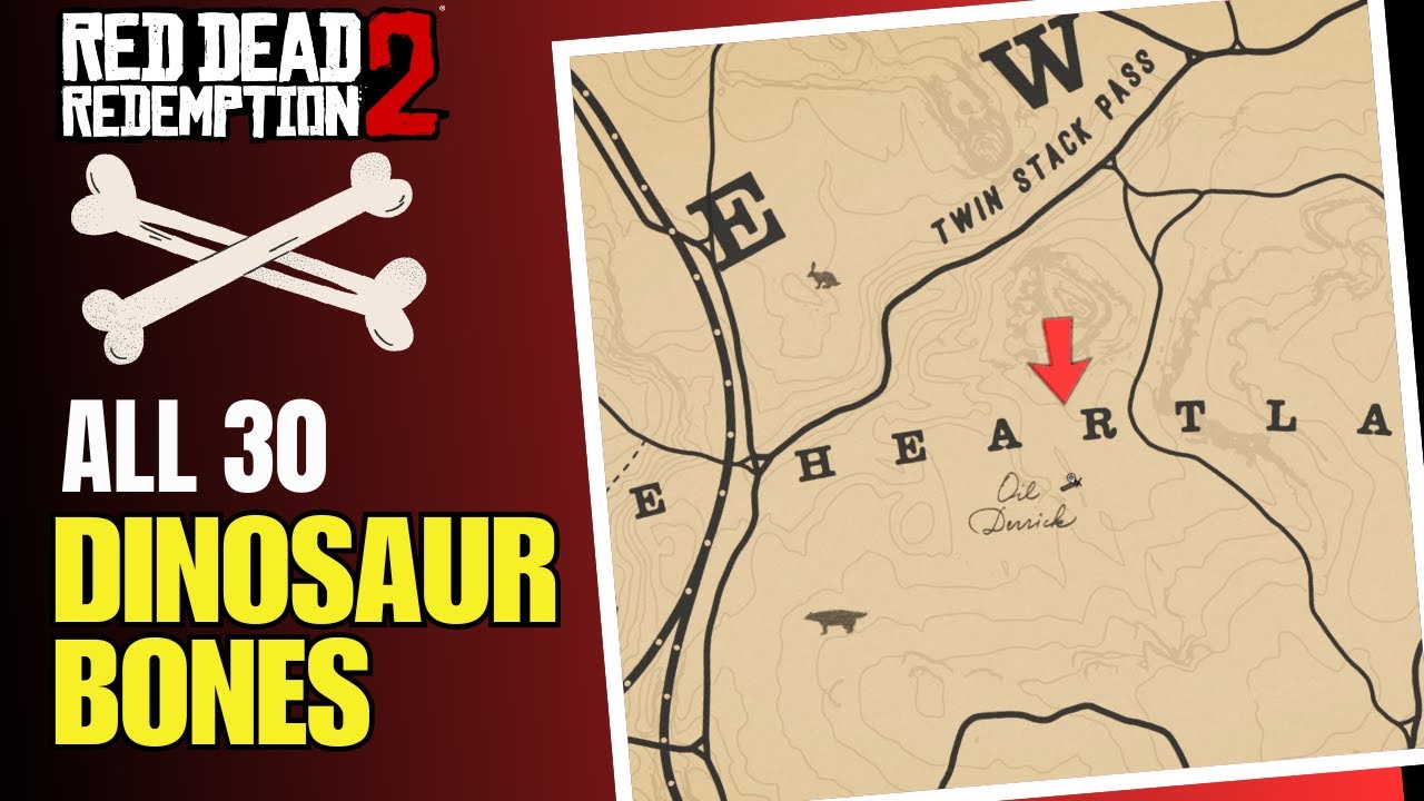 All 30 Dinosaur Bones Locations | Red Dead Redemption 2