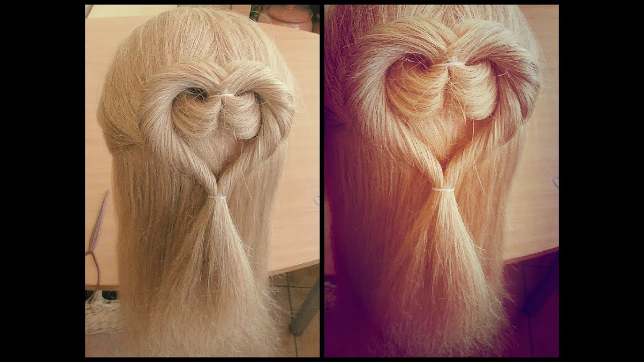 Сердце из волос. Видео-урок. Peinado Corazon. Причёска сердечко.