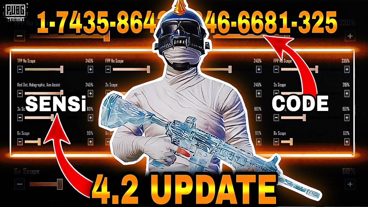 PUBG Mobile 4.2 Sensitivity Code 2026 🔥 | New No Recoil Sensi | HEX PUBG