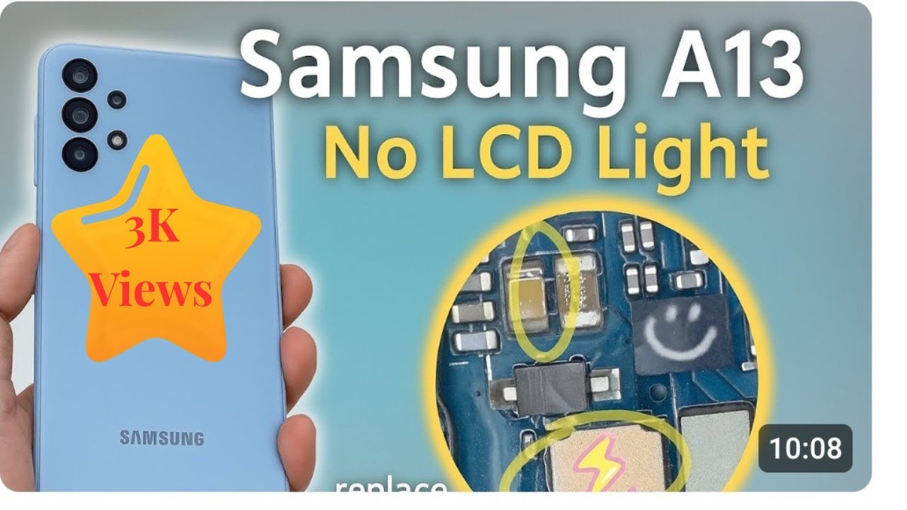 Samsung A13 No LCD Light Problem Solution | Replace Only Two Components