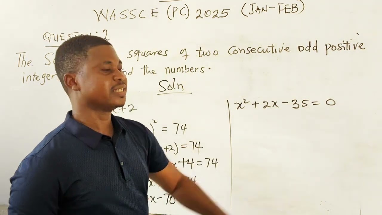 CORE MATHEMATICS: WASSCE(PC) 2025 ( JAN-FEB) QUESTION 2 : Word Problems