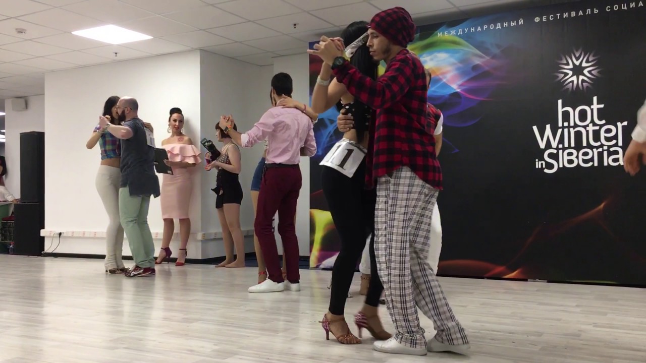 Hot winter Siberia 2016 Krasnoyarsk Russia Kizomba competition Bujin dancing with Da team Yuri