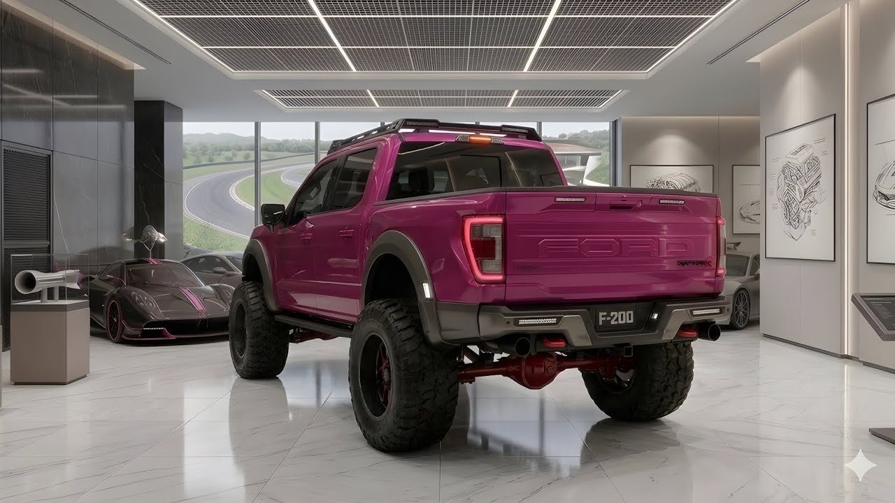 Новый пикап Ford F-200 Pink Beast – непревзойденная внедорожная мощь.