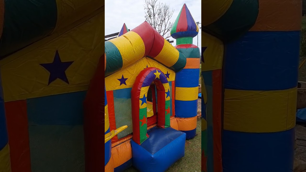 castelinho infl&aacute;vel 3mt por 3mt  todo  colorido