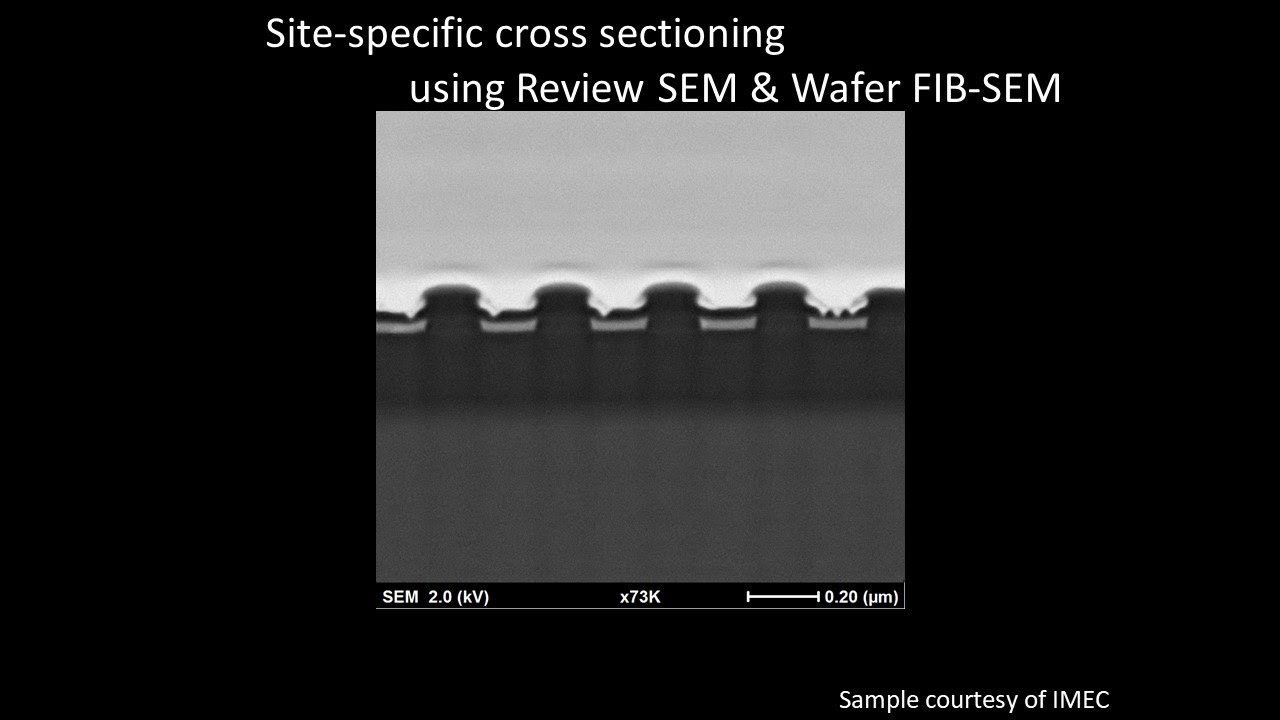 [Electronics] Site-specific cross sectioning using Review SEM & Wafer FIB SEM