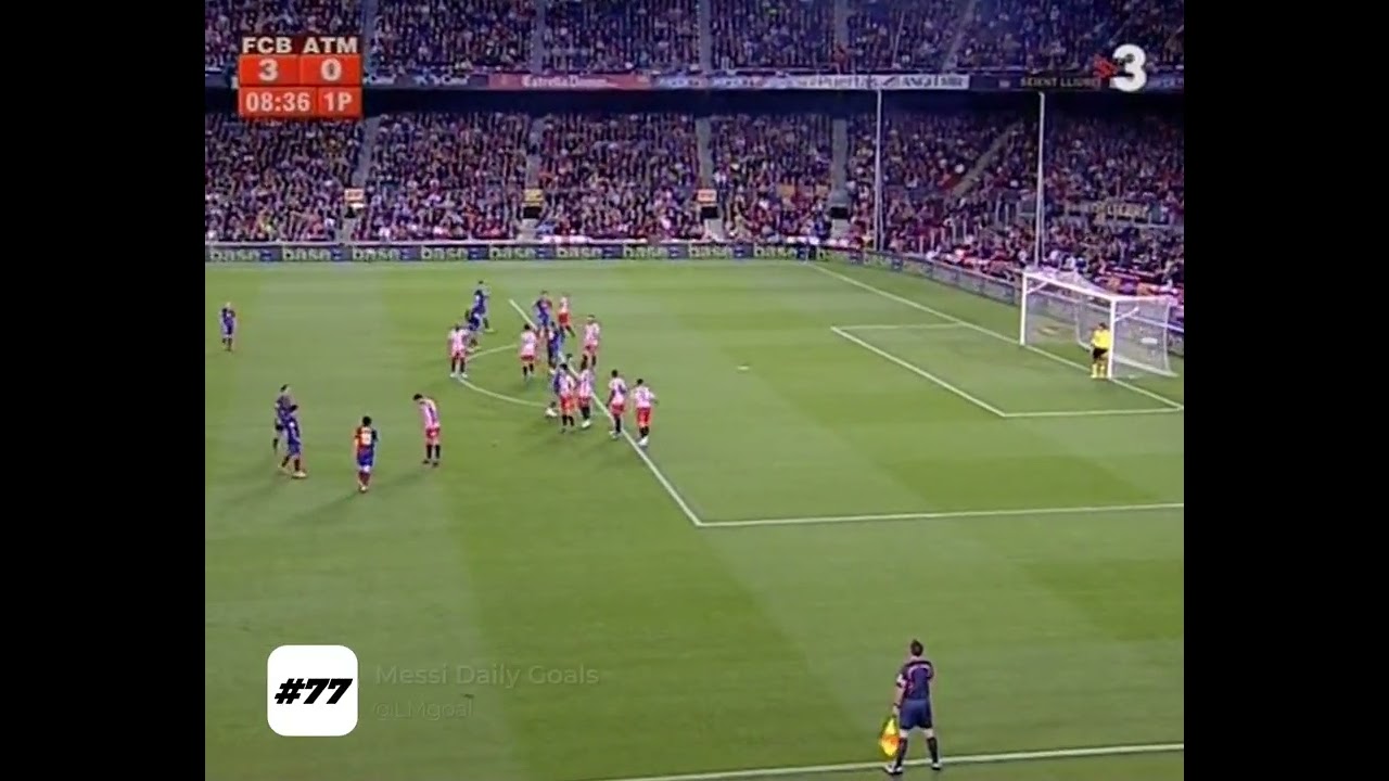 Day #77 | Messi 77th goal | Barcelona vs Atl&eacute;tico Madrid (10/4/2008)