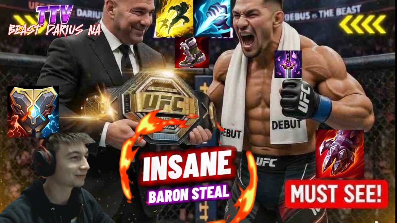 STEALING THE BARON AND CRAZY TEAM FIGHT AT THE END OF THE GAME!