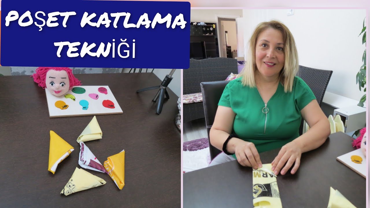 POŞET KATLAMA TEKNİĞİ // ÜÇGEN POŞET KATLAMA // BU TEKNİKLE POŞETLERİNİZ DAĞILMAYACAK ARTIK