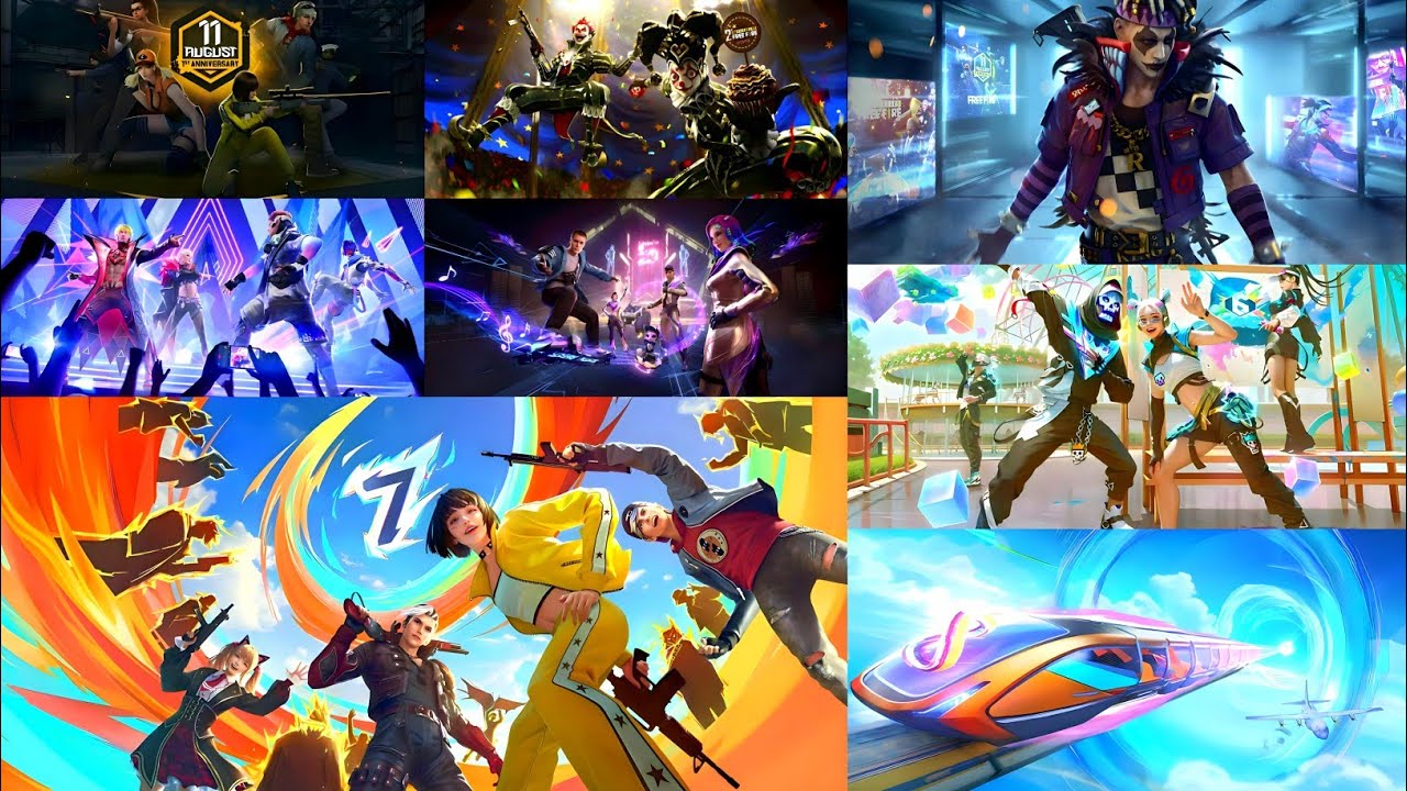 Garena Free Fire : All Anniversary Theme Songs | FF All Anniversary Lobby Songs (1st - 8th)