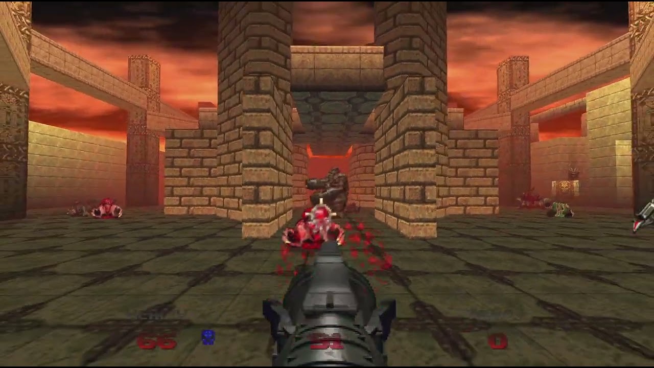 Beating The Cyberdemon (DOOM 64)
