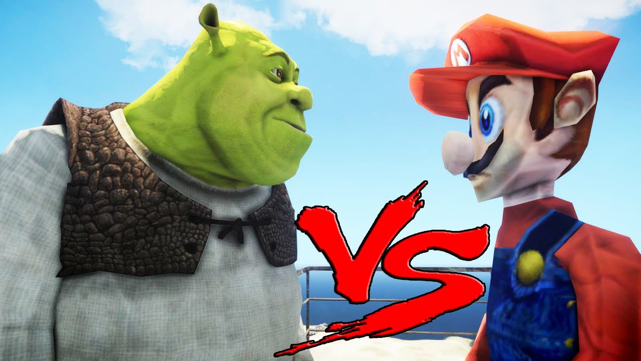 SHREK VS MARIO - GREAT BATTLE