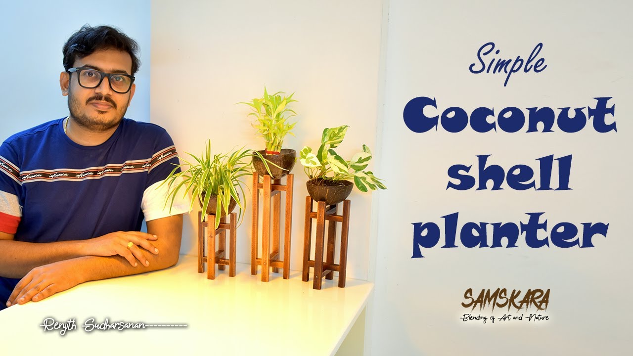 Coconut Shell Planter DIY | Home Gardening Ideas | Samskara