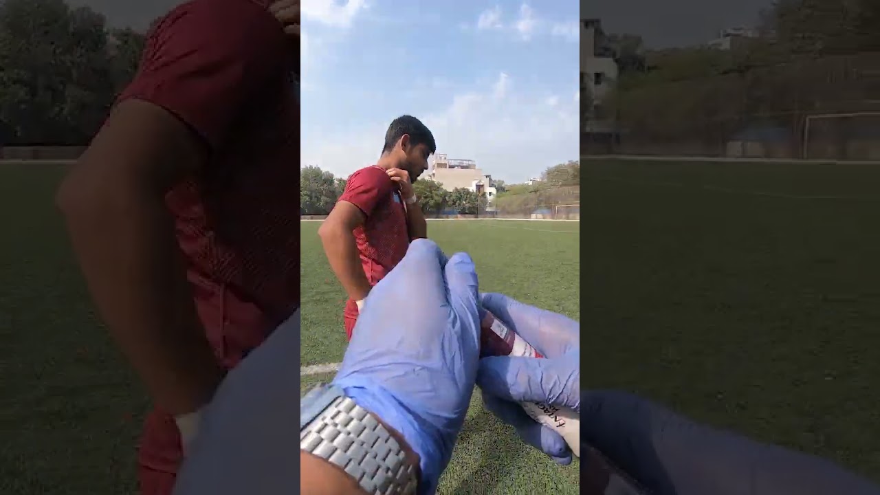 Sports Physio on field #recoveryispossible #injuryprevention #football #physiotherapy #physio #pov