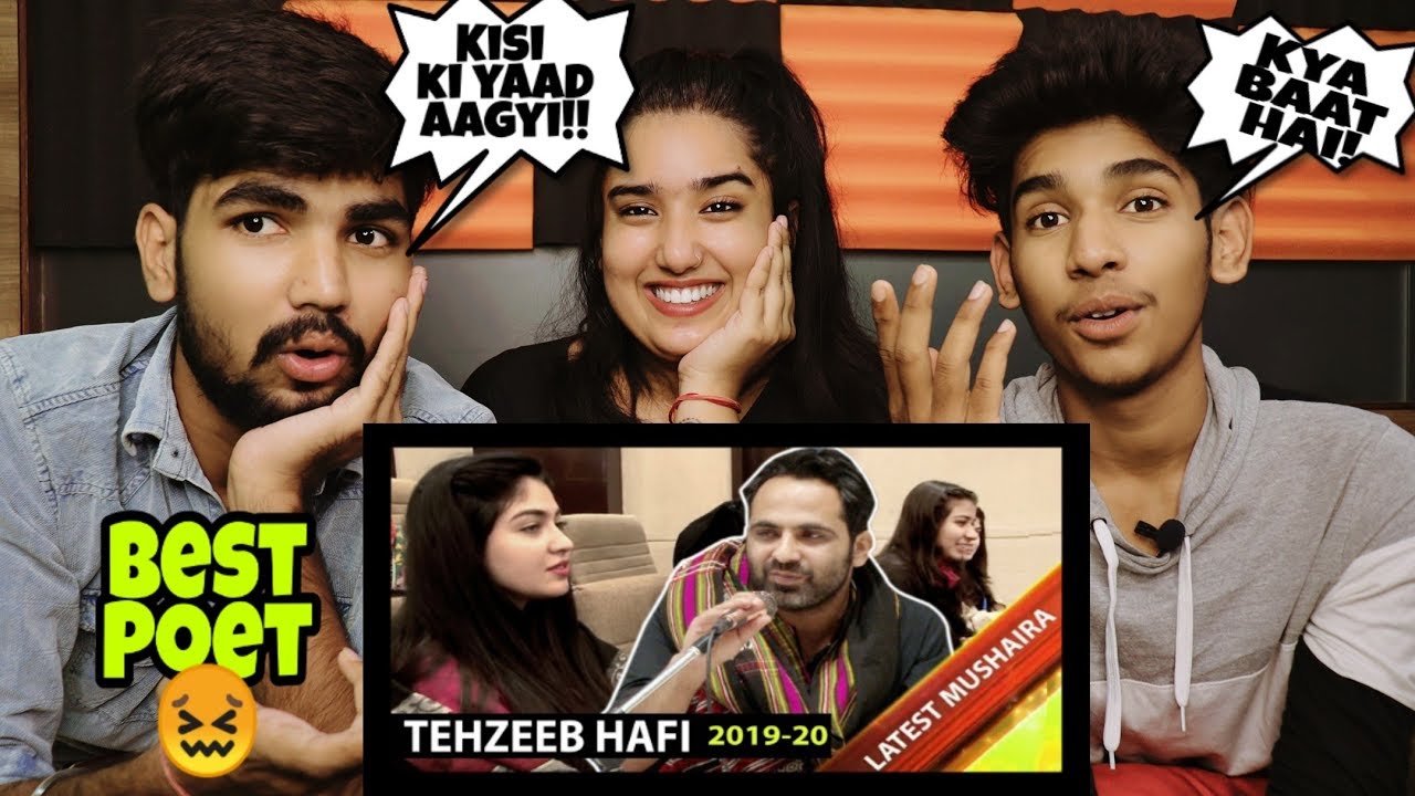Indian Reaction On Tehzeeb Hafi  New Mushaira Bazm'e'Randan  2019 Part 01 (Urdu-Hindi) तहज़ीब हाफ़ी