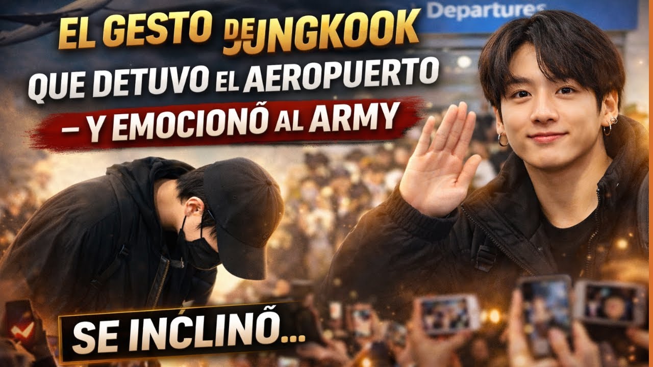 EL GESTO DE JUNGKOOK QUE PARALIZÓ EL AEROPUERTO Y EMOCIONÓ AL ARMY