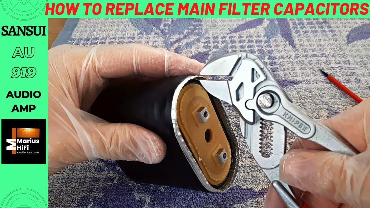 Main Filter Capacitor Upgrade For Power Audio Amplifiers | SANSUI AU 919