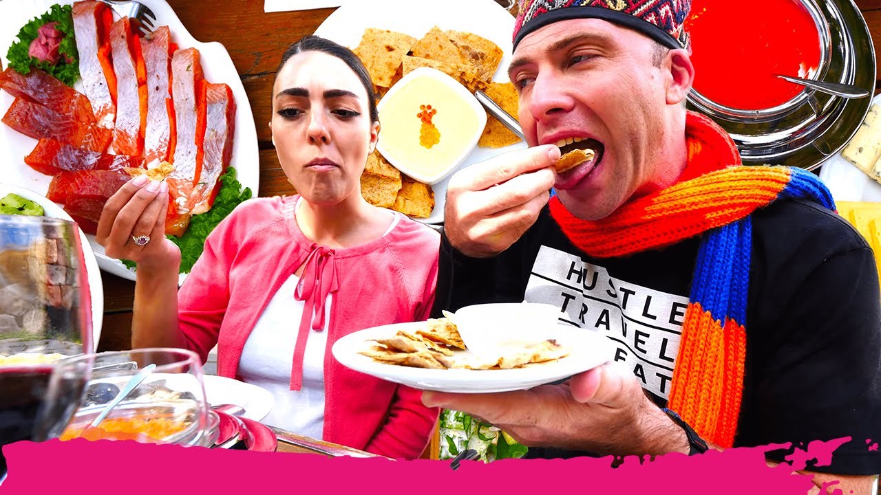 Armenian FOOD EXTRAVAGANZA - Trout, Sturgeon & Caviar + Sightseeing | Gyumri, Armenia