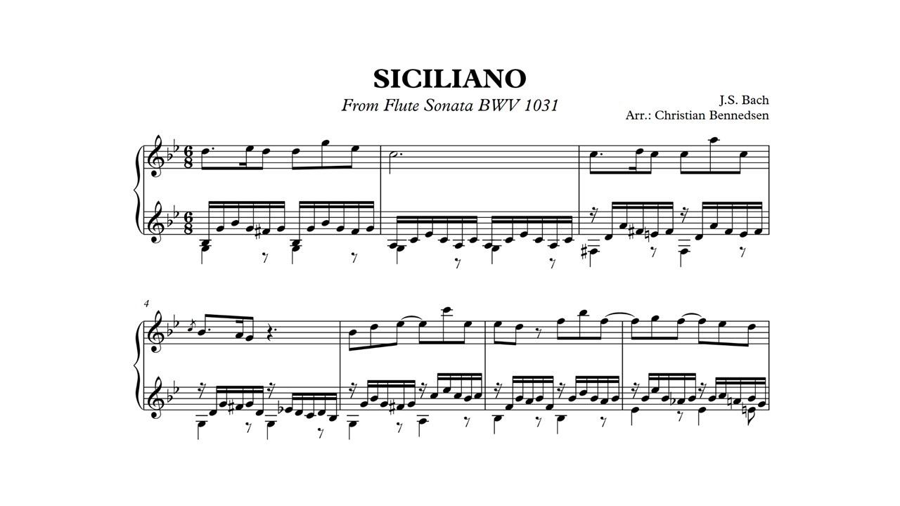 Bach - Siciliano - Piano