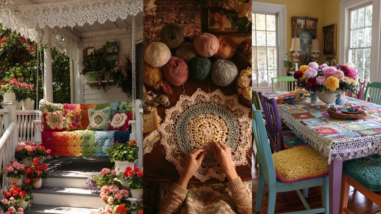 🌹NEW🌹 HOW I DECORATED My Home with Cozy Vintage Crochet Homemade Decor Ideas With Personality &Style