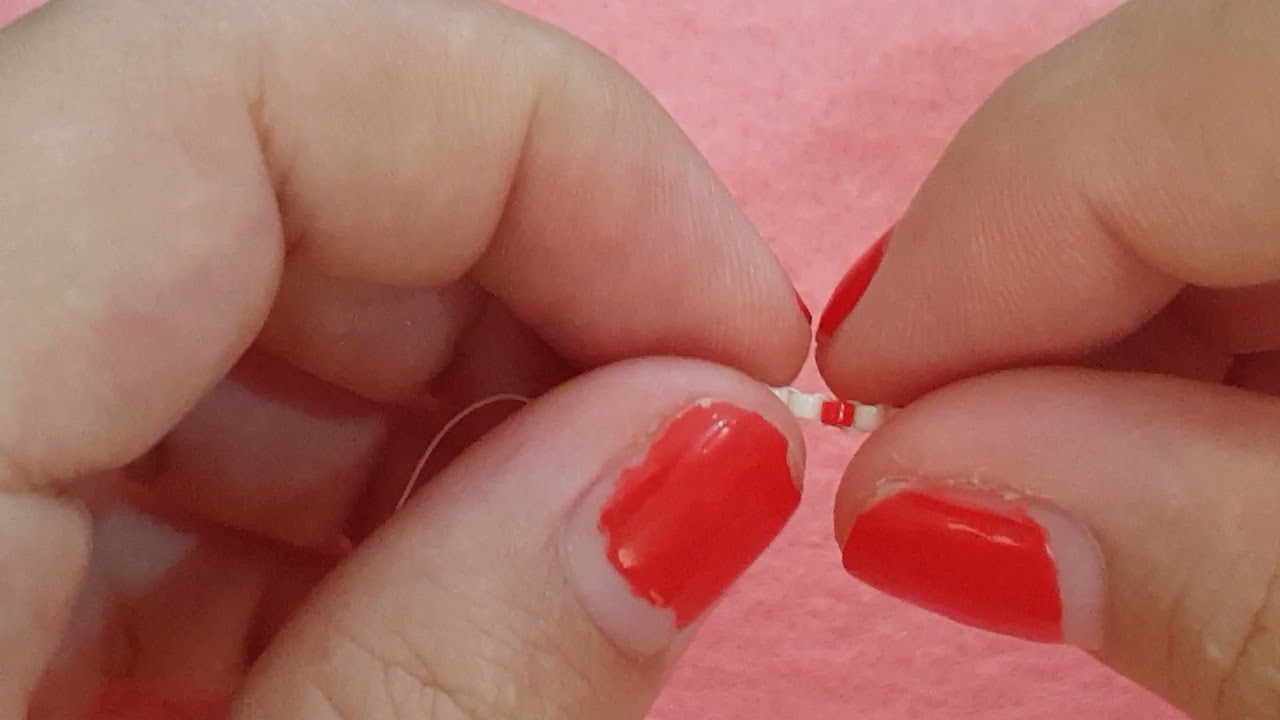 Tecnica BrickStitch, Como hacer una disminuci&oacute;n