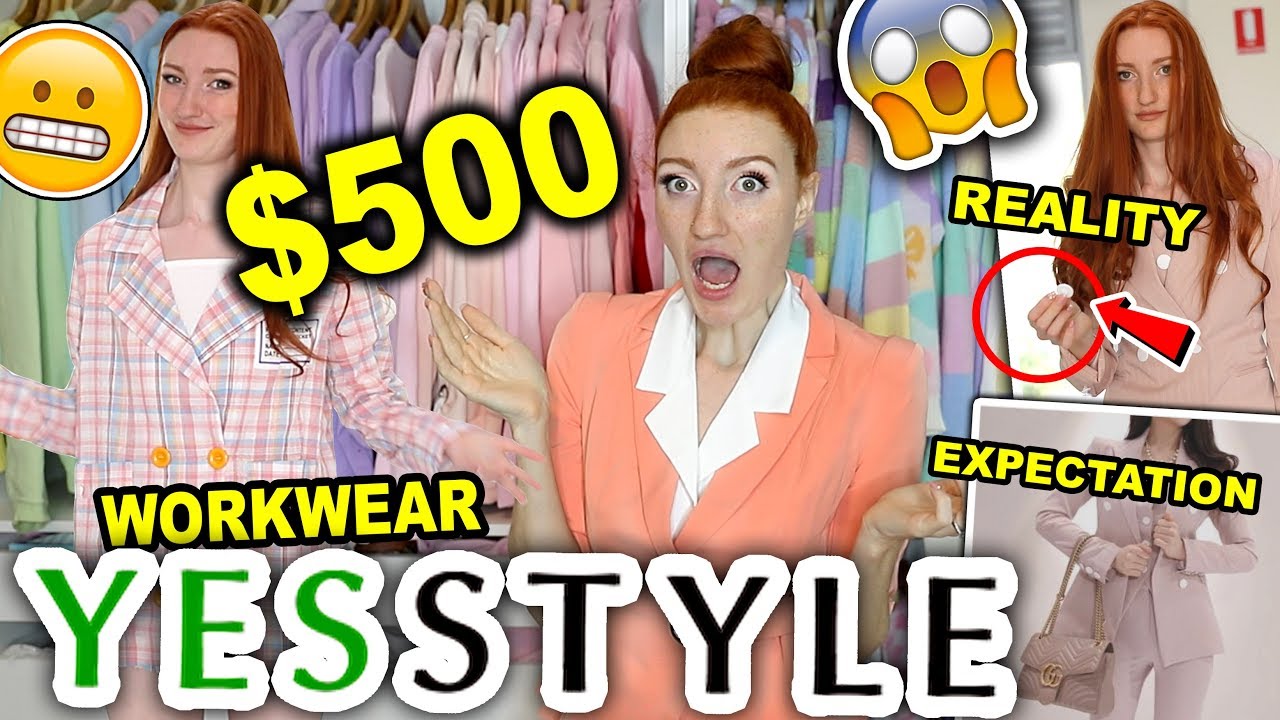 YESSTYLE TRY ON HAUL | $500 YESSTYLE WORKWEAR HAUL 2019 (corporate clothing but make it pastel)