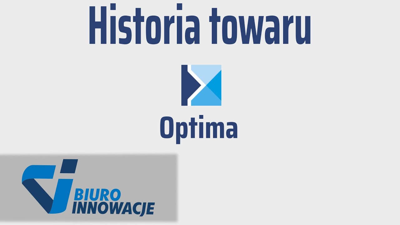 Historia Towaru Comarch ERP Optima