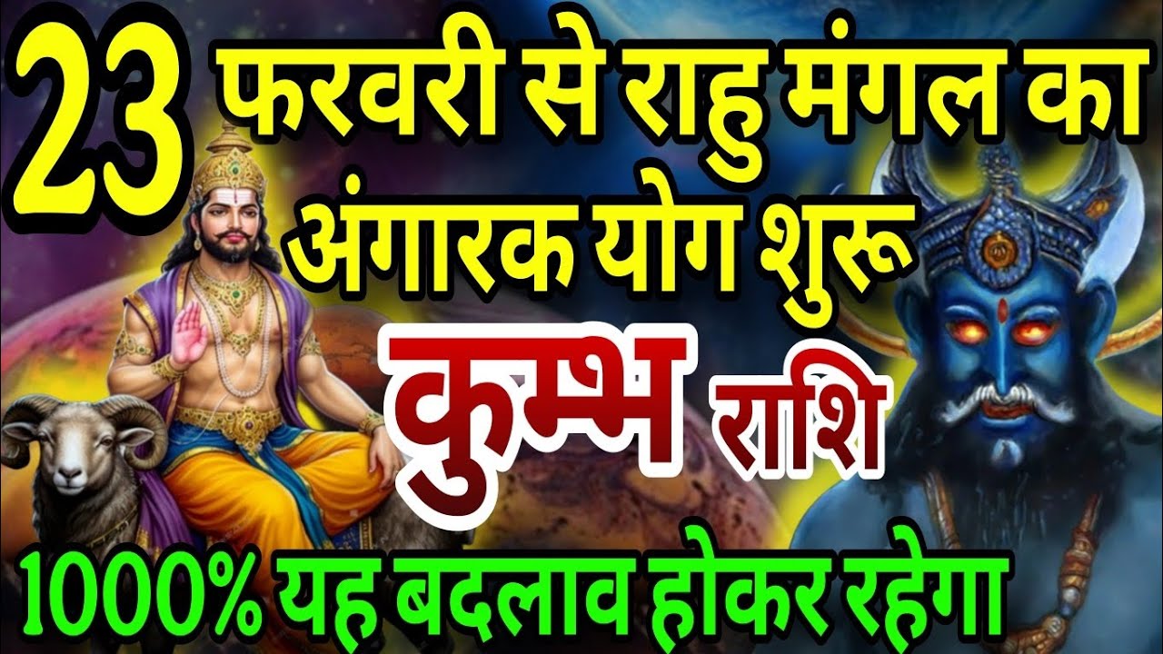 कुम्भ राशि 23 फरवरी से राहु मंगल का अंगारक योग होगा प्रारंभ, 1000% ये बदलाव होकर रहेगा 