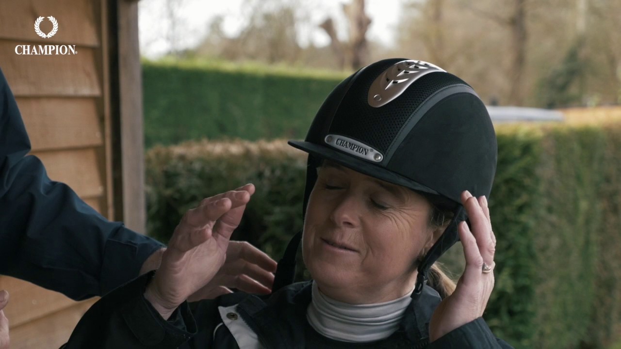 Champion hat fitting with Pippa Funnell
