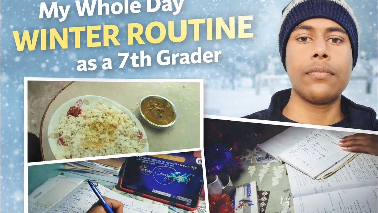 ❄️ Winter Whole Day Study Routine | Class 7 Student 📚 l #thestudiousboy #studyvlog #winterroutine 