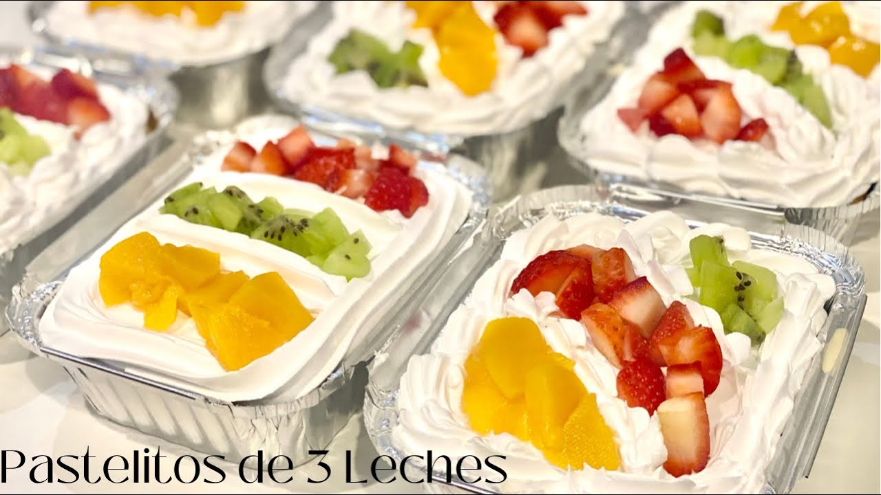 Pastelitos de 3 leches - Mini Pastelitos de 3 leches - Pastel 3 leches para venta - Negoció