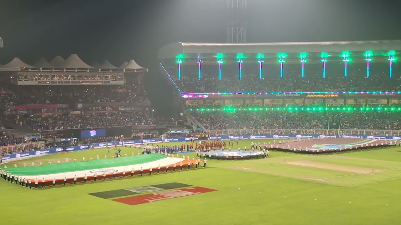 National Anthem moments of India & West Indies...
