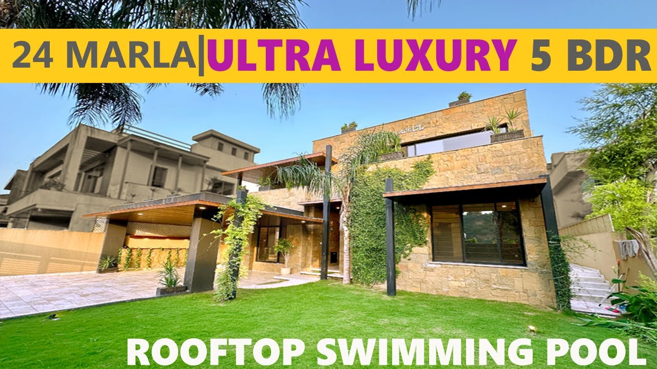24 Marla Ultra Modern Luxury Designer House for Sale Bahria Town Islamabad | Rooftop Swimming Pool