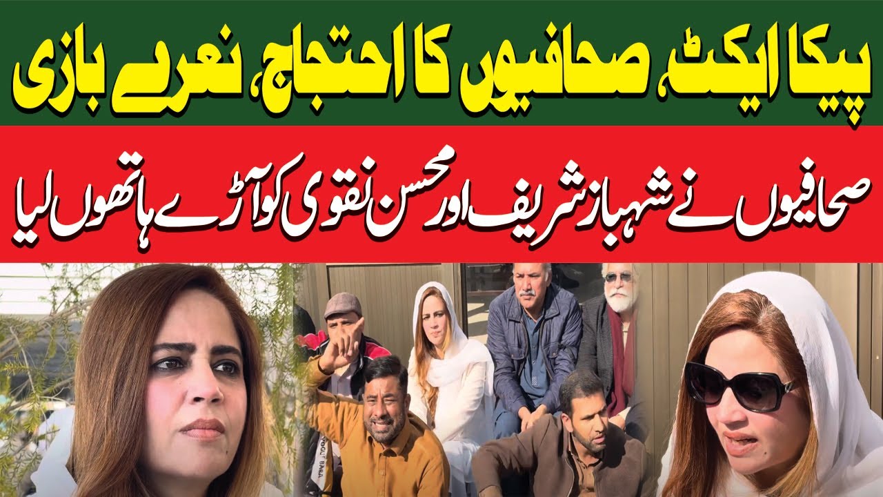 PECA act | Journalists protest in parliament | Zartaj Gul reached in protest | Zartj gul latest