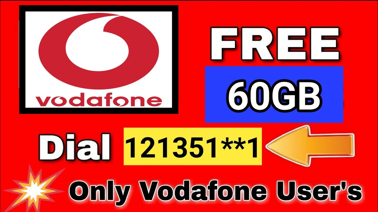 Vodafone Free 60GB 4G Data Offer 2020 | Vodafone Free Internet Trick | Vodafone Free Data Code 2020,